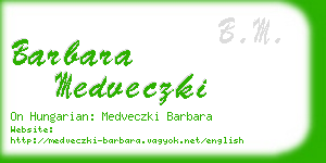 barbara medveczki business card